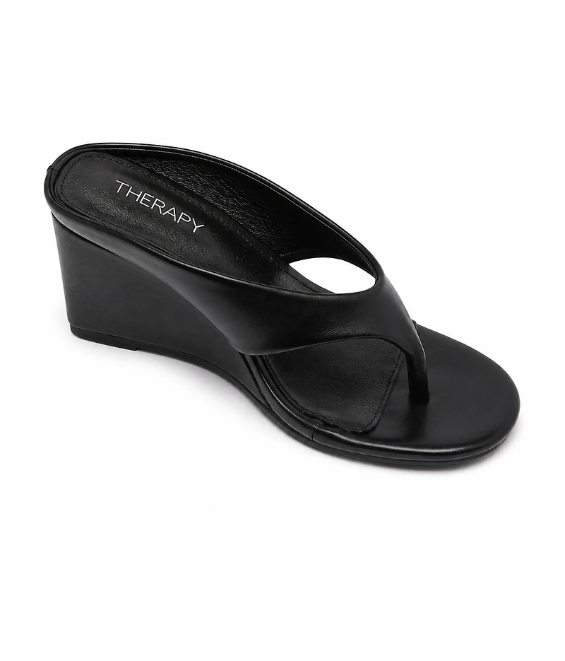 Therapy Australia Women's Sera Round Toe Wedge Thong Heel