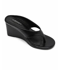 Therapy Australia Women's Sera Round Toe Wedge Thong Heel