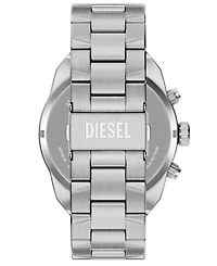 Diesel Men's Spiked Quartz Chronograph Silver Stainless Steel Watch 49mm