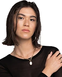 St. Moran Gold Moonstone Toggle Luli Necklace