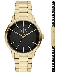 Armani Exchange Men's Na Quartz Gold Stainless Steel Watch 42mm