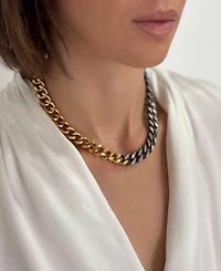 St. Moran Tarnish-Resistant Mixed Metal Curb Alize Chain Necklace