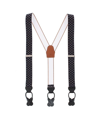 Trafalgar Men's The Micro Bow Classic Elastic Button End Suspenders