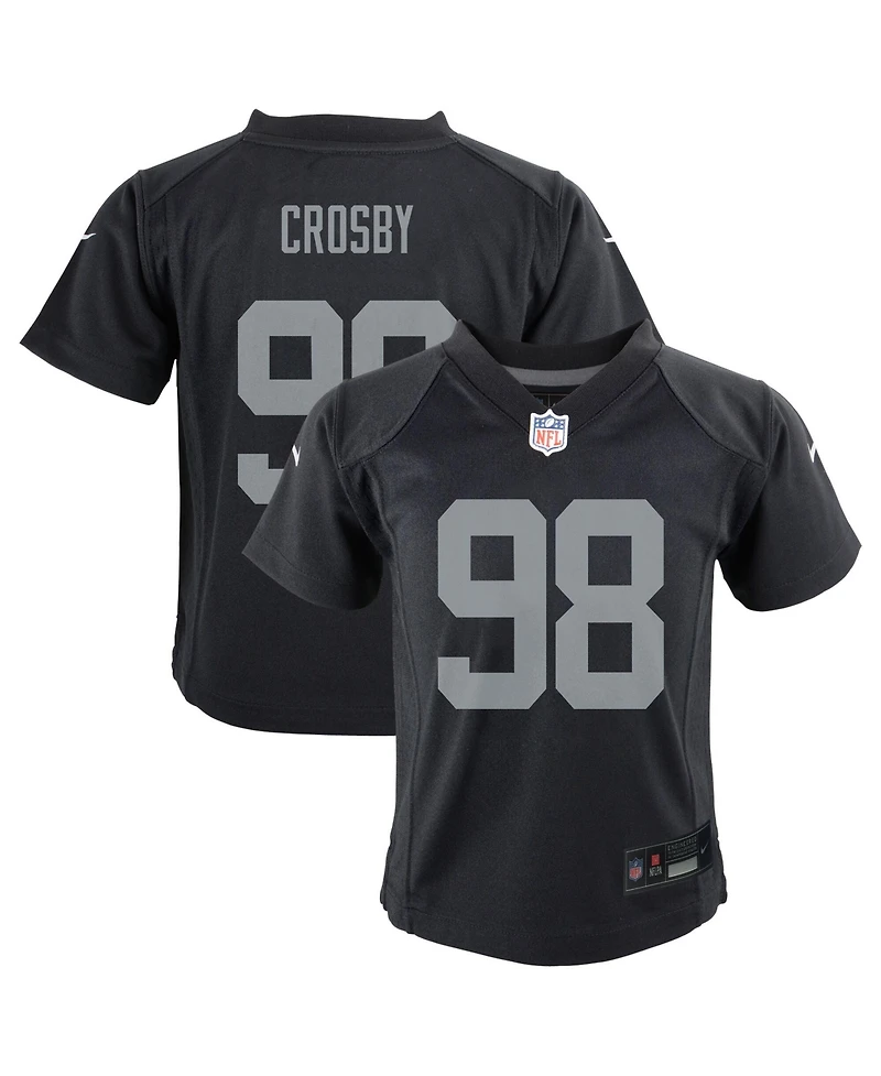 Nike Preschool Maxx Crosby Black Las Vegas Raiders Team Game Jersey