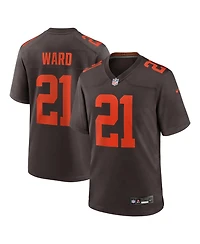 Nike Men's Denzel Ward Brown Cleveland Browns Alpha Dawg Game Jersey