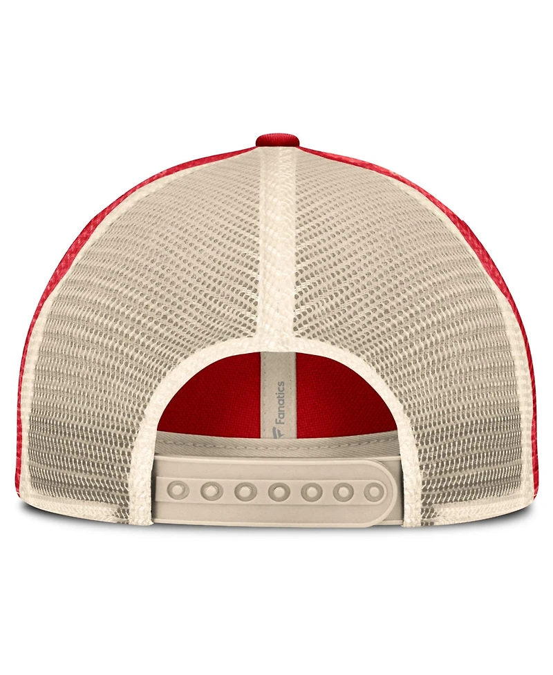 Fanatics Men's Red/Natural Detroit Red Wings Rival Trucker Adjustable Hat