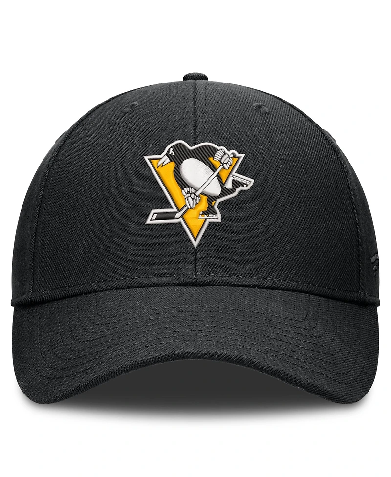 Fanatics Men's Black Pittsburgh Penguins Force Adjustable Hat
