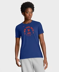 Nike Women's Royal New York Mets Authentic Collection Early Work Tri-Blend Dri-fit T-Shirt