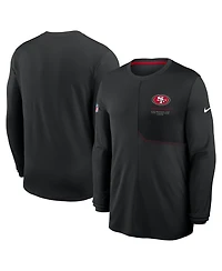 Nike Men's Black San Francisco 49ers Sideline Coaches Uv Dri-fit Long Sleeve T-Shirt