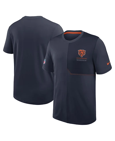 Nike Men's Navy Chicago Bears Sideline Uv Dri-fit Coaches T-Shirt