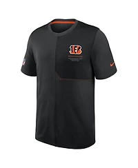 Nike Men's Black Cincinnati Bengals Sideline Uv Dri-fit Coaches T-Shirt