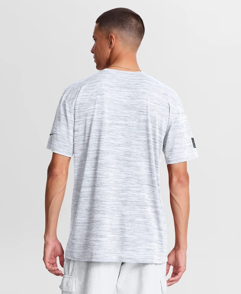 Nike Men's White Detroit Lions Sideline Double Covered Dri-fit Velocity T-Shirt