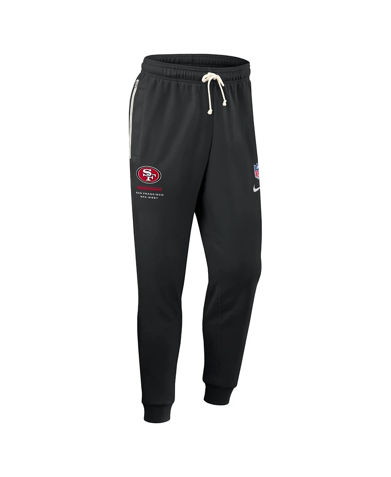 Nike Men's Black San Francisco 49ers Sideline Standard Issue Dri-fit Taper Pants