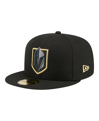 New Era Men's Black Vegas Golden Knights Color Pop 59FIFTY Fitted Hat