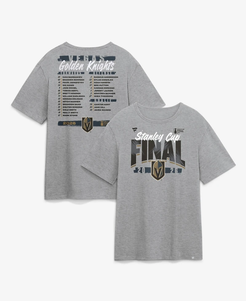 Fanatics Men's Heather Gray Vegas Golden Knights 2026 Stanley Cup Final Roster T-Shirt