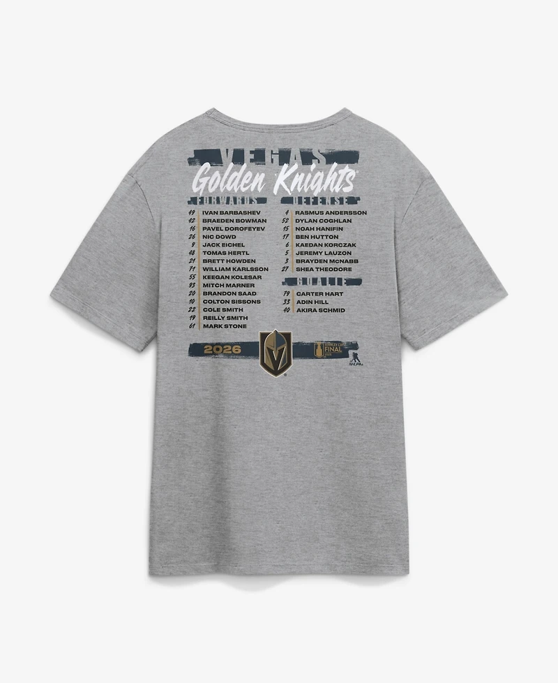 Fanatics Men's Heather Gray Vegas Golden Knights 2026 Stanley Cup Final Roster T-Shirt