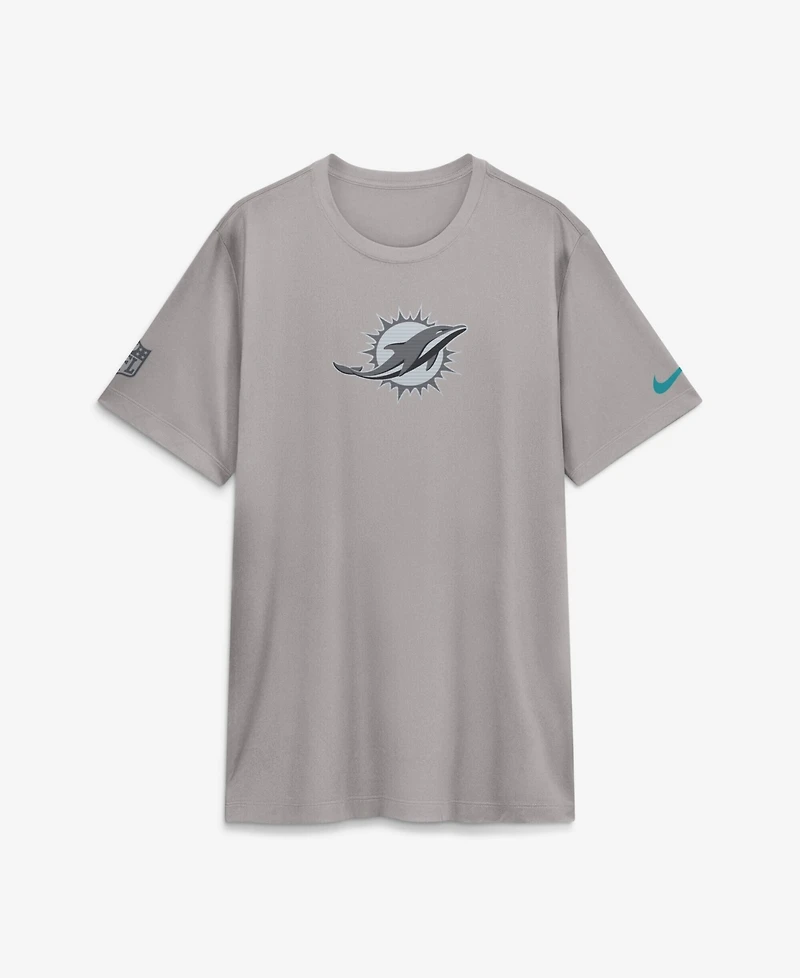 Nike Men's Gray Miami Dolphins Sideline Lead The Charge Legend Dri-fit T-Shirt