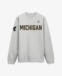 Jordan Men's Gray Michigan Wolverines 2026 Sideline Club Sweatshirt