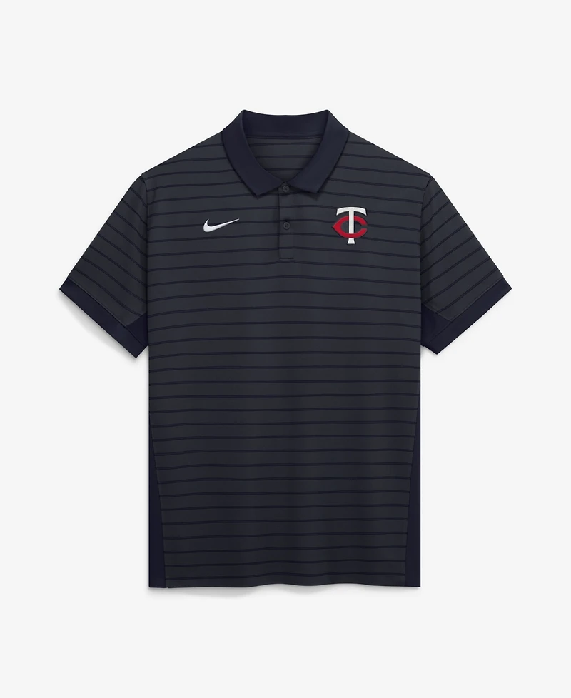 Nike Men's Navy Minnesota Twins Authentic Collection Striped Victory Dri-fit Polo Shirt