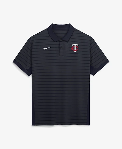 Nike Men's Navy Minnesota Twins Authentic Collection Striped Victory Dri-fit Polo Shirt