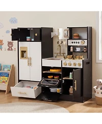 Slickblue Pretend Play Kitchen for Kids with Lights and Sound Effects
