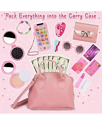 Gnuadz 25-piece Play Purse Kids Handbag Makeup Set Accessories Toys
