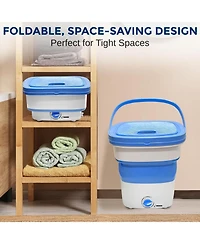 Pure Clean Portable Mini Washing Machine Lightweight Collapsible Bucket - Perfect for Camping, Travelling, Apartment