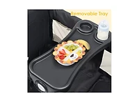 Kinder King Baby All-Terrain Wagon Stroller for Two with Canopy, Snack Tray, Storage and Shock-Absorbing Wheels