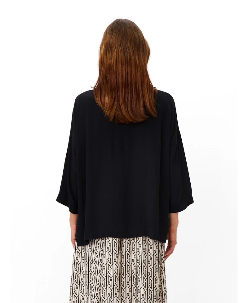 Masai Copenhagen Women's Mabecca Round Neck Draped Blouse
