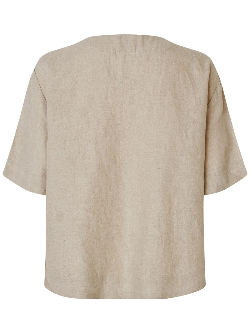 Masai Copenhagen Women's Madolorea Linen Short Sleeve Tunic Top