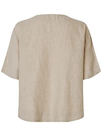 Masai Copenhagen Women's Madolorea Linen Short Sleeve Tunic Top