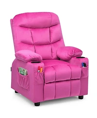 Gouun Padded Kids Recliner Chair with Cup Holder and Footrest
