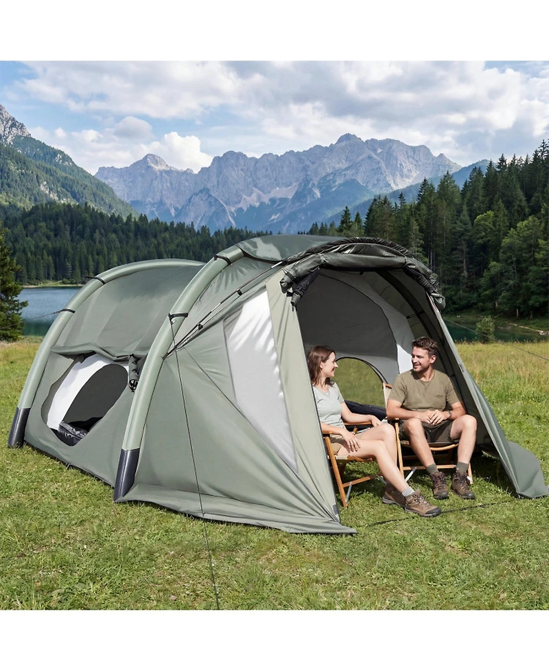 Gouun Inflatable 5-7 Person Family Camping Tent with Screened Porch