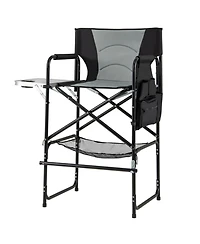 Gouun 46-Inch Tall Director's Chair with Side Table and Footrest
