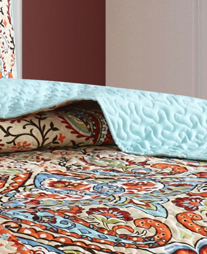 Stratford Park Gabby Paisley Patchwork 3-Piece Quilt Set, Queen