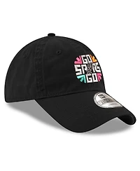New Era Men's Black San Antonio Spurs Slogan 9TWENTY Adjustable Hat