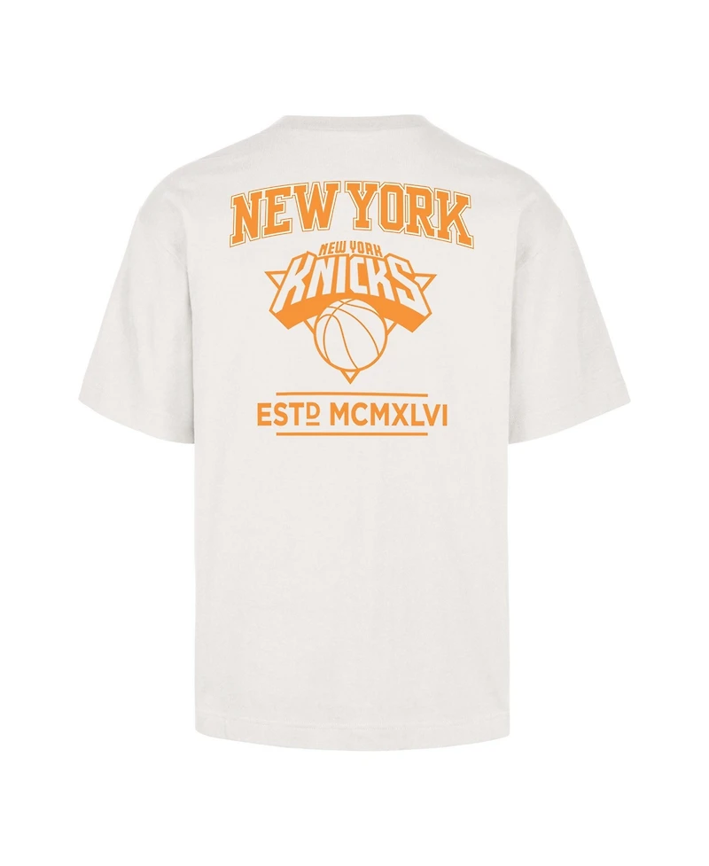 '47 Brand Men's Cream New York Knicks Foundation T-Shirt
