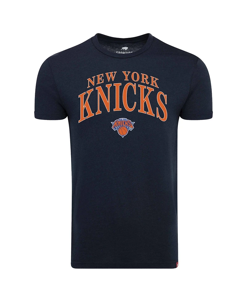 Sportiqe Men's and Women's Navy New York Knicks Comfy Tri-Blend T-Shirt