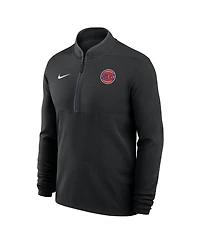 Nike Men's Black New York Knicks Dri-fit Victory Quarter-Zip Pullover