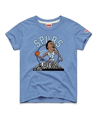 Homage Big Boys and Girls Victor Wembanyama Light Blue San Antonio Spurs Caricature Tri-Blend T-Shirt