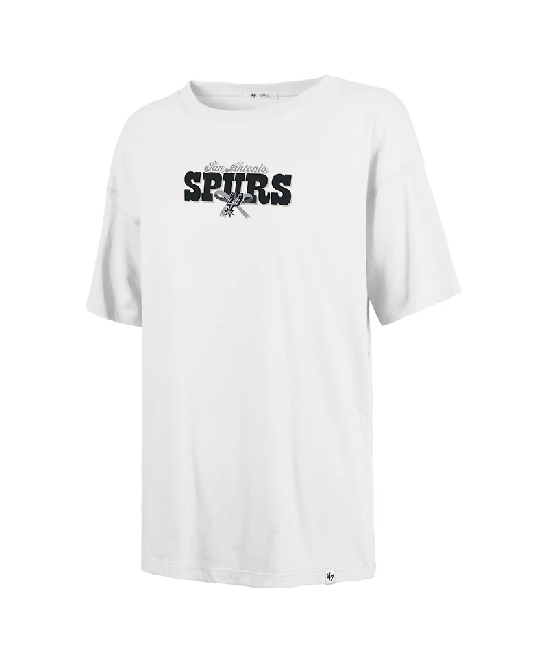 '47 Brand Women's White San Antonio Spurs Bow and Banner Sadie T-Shirt