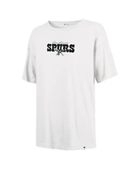 '47 Brand Women's White San Antonio Spurs Bow and Banner Sadie T-Shirt