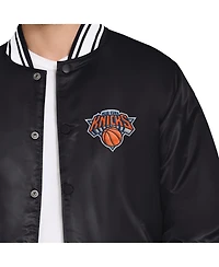 Starter Men's New York Knicks Final Buzzer Satin Varsity Full-Snap Jacket
