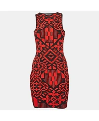 Pre-Owned Alexander Mcqueen Women's Jacquard Knit Sheath Dress
