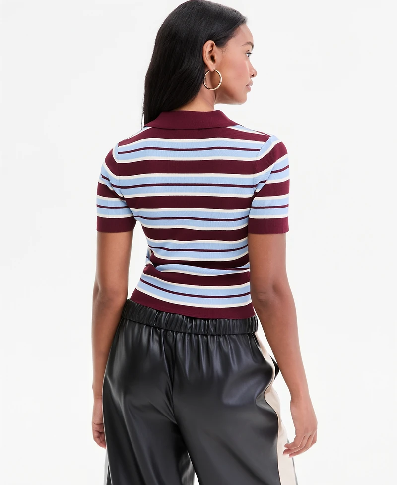 Bar Iii Women's Cropped Ribbed Top, Macy's Exclusive