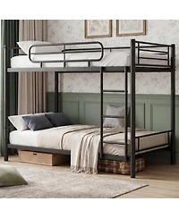gaomon Twin Over Bunk Bed Frame, Heavy Duty Metal Beds for Kids/Teens/Adults, 450 Lbs Upper and 500 Lower Capacity, Slot