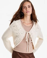 Now This Womens Long Sleeve Tie Front Cardigan Macys Exclusive