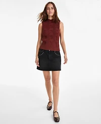 And Now This Women's Cable-Knit Mock-Neck Shell, Macy's Exclusive