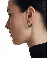 seree Fay - Beaded Jade Hoop Earrings