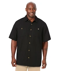 KingSize Big & Tall Short-Sleeve Linen Shirt